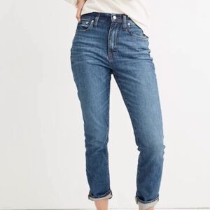 Madewell 26x30 The Slim Boyjean Walton Wash straight leg blue medium f2819 0358